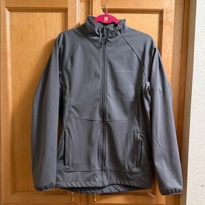 Columbia Men's Charcoal Gray Full-Zip Softshell Jacket